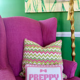 Preppy Needlepoint Pillow
