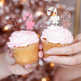 Candy Cane Food Pick Set